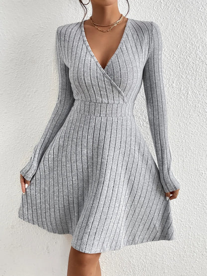 V-Neck Midi Dress